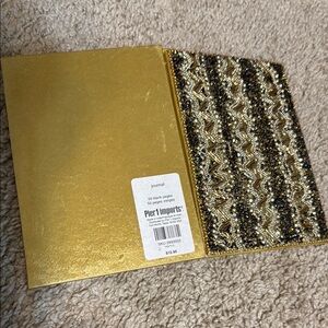 Pier 1 Imports Gold Beaded Journal